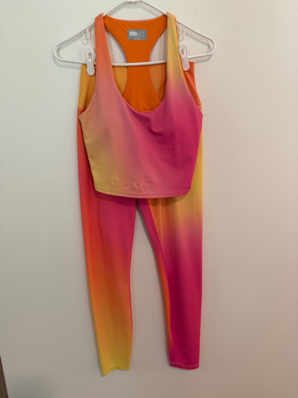 Beach Riot Soleil Ombre Piper Leggings with Matching Crop Bra Tank